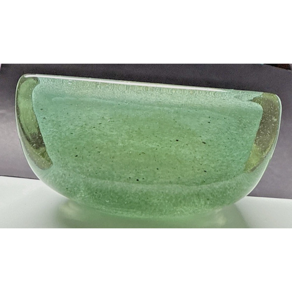 MCM Barovier Toso Eugenio or Aborigeni Art Glass Square Bowl Ashtray Gold Jade - Picture 13 of 16